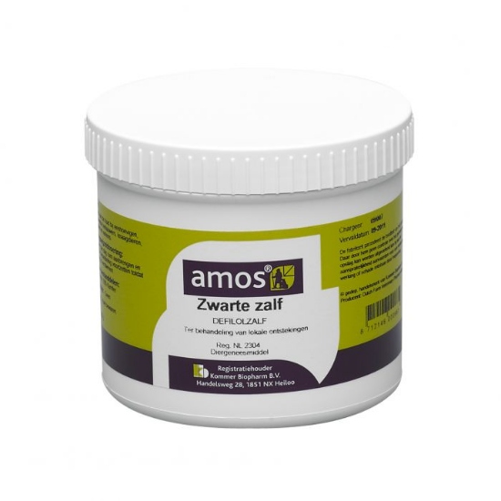 Afbeeldingen van Zwarte zalf Amos 400 gram