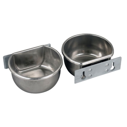 Afbeeldingen van Voer/drinkbak 400ml met wandhouder