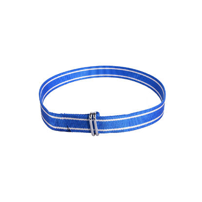Afbeeldingen van Koehalsband blauw wit met knelgesp 130 cm