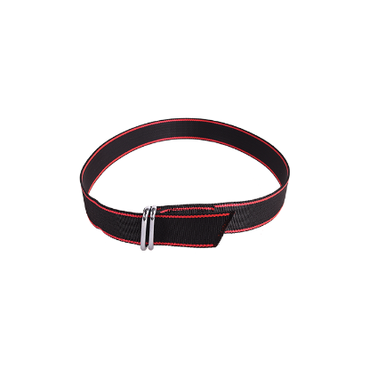 Afbeeldingen van Koehalsband zwart rood met knelgesp 130 cm