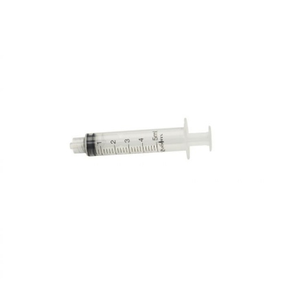 Afbeeldingen van Wegwerpspuit Robins luer lock 5 ml 3-delig