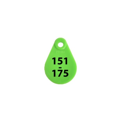 Afbeeldingen van Nekplaatje groen 151-175