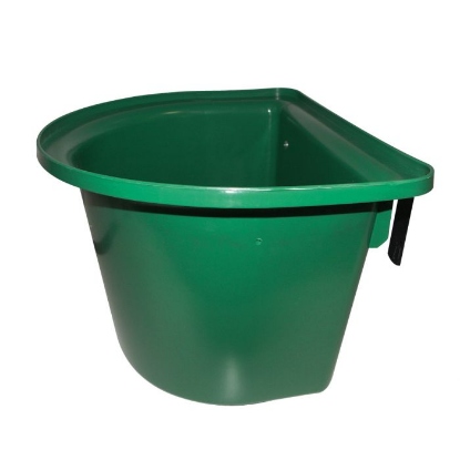 Afbeeldingen van Voerbak met ophangbeugel groen