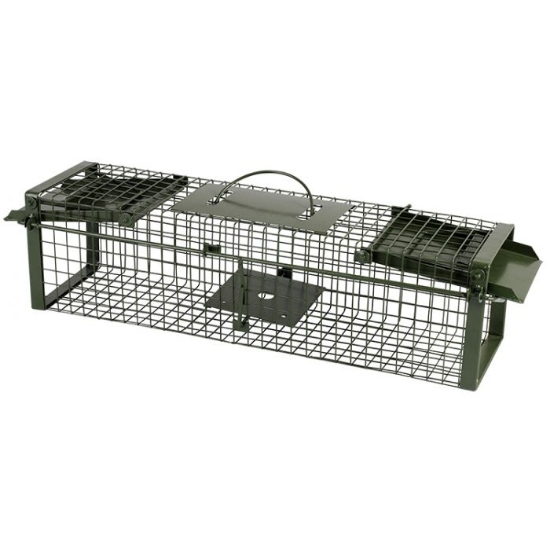 Afbeeldingen van Vangkooi Rat met 2 ingangen (60x17,5x16,5 cm)