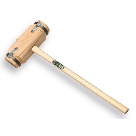 Afbeeldingen van Sleg hout Fries model met Atlas steel 100 cm