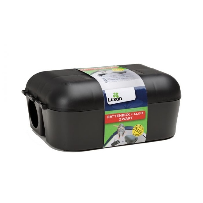 Afbeeldingen van Luxan rattenbox + klem zwart