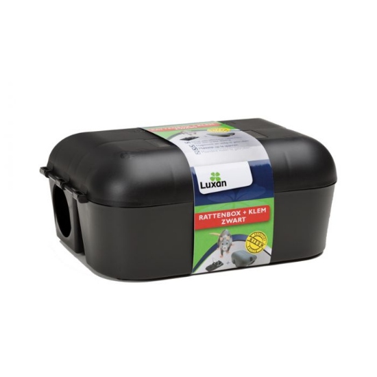 Afbeeldingen van Luxan rattenbox + klem zwart