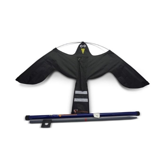 Afbeeldingen van Vogelverschrikker Black Hawk Kite 7m. set