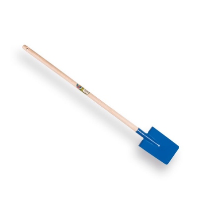 Afbeeldingen van Kinderspade blauw met steel
