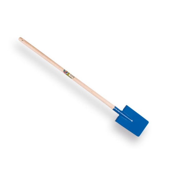 Afbeeldingen van Kinderspade blauw met steel