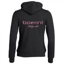 Afbeeldingen van Hoodie 'Boerin! Mijn vak' met capuchon en rits maat XXL