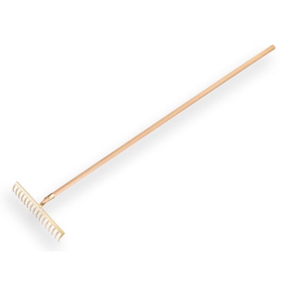 Afbeeldingen van Tuinhark 16t gebogen incl. dul en steel 160 x 2,8 cm