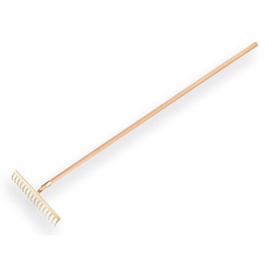 Afbeeldingen van Tuinhark 16t gebogen incl. dul en steel 160 x 2,8 cm