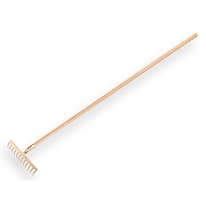 Afbeeldingen van Tuinhark 12t gebogen incl. dul en steel 160 x 2,8 cm