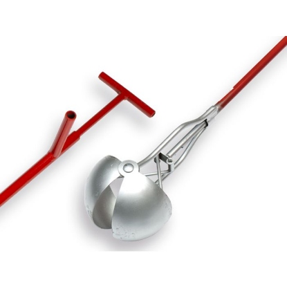 Afbeeldingen van Putschep 20 cm rond model met steel 150 cm