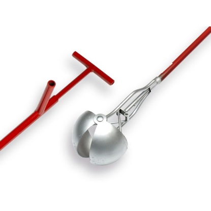 Afbeeldingen van Putschep 13 cm rond model met steel 150 cm