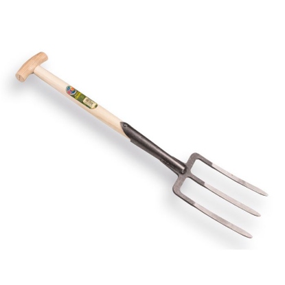 Afbeeldingen van Spitvork 3-tands met dubbele veren en Atlas steel 50 cm