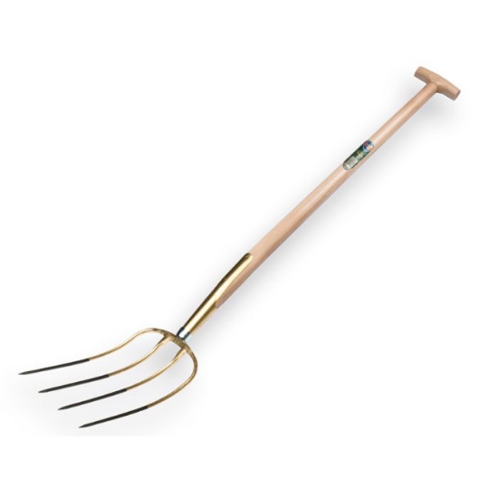 Afbeeldingen van Mestvork Offner 4 tands, vrons, met T-steel 100 cm