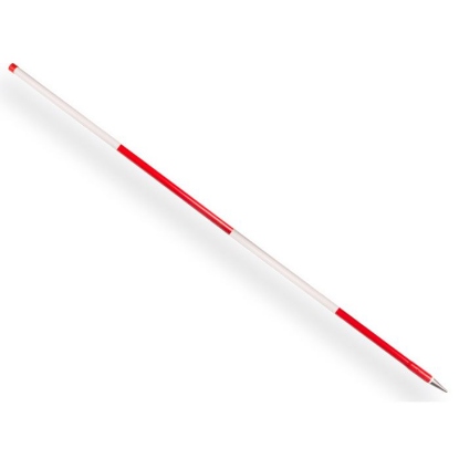 Afbeeldingen van Jalonstok bovenkant wit 200 cm