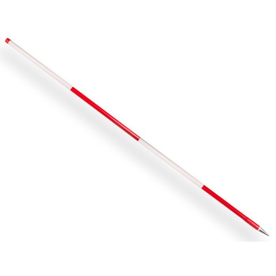 Afbeeldingen van Jalonstok bovenkant wit 200 cm