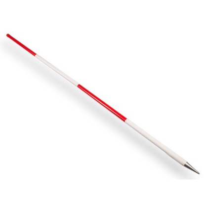 Afbeeldingen van Jalonstok bovenkant rood 200 cm