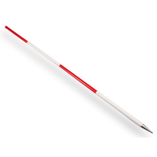 Afbeeldingen van Jalonstok bovenkant rood 200 cm