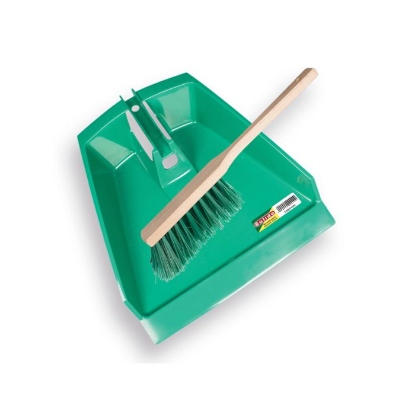 Afbeeldingen van Stofblik kunststof groot 39 cm met PPN handveger Vero 8453