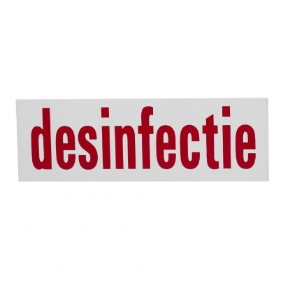 Afbeeldingen van Bord "desinfectie"