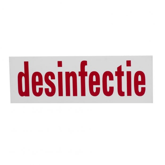 Afbeeldingen van Bord "desinfectie"