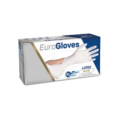 Afbeeldingen van Handschoen Eurogloves latex poedervrij XL 100 stuks