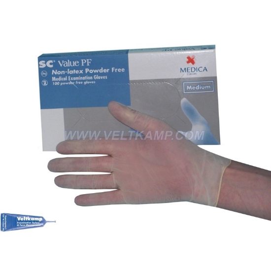 Afbeeldingen van SPERMAVANG-HANDSCHOEN VINYL, MAXIM/MEDICA MAAT M