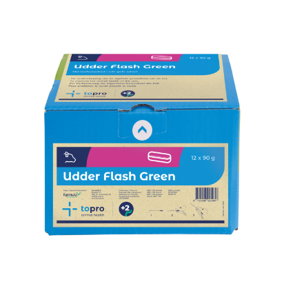 Afbeeldingen van Topro Udder Flash green bolus 4 x 90 gram