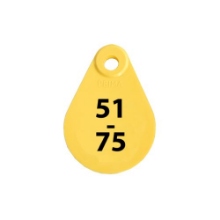 Afbeeldingen van Nekplaatje geel 51- 75
