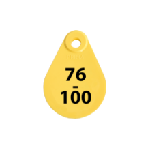 Afbeeldingen van Nekplaatje geel 76-100