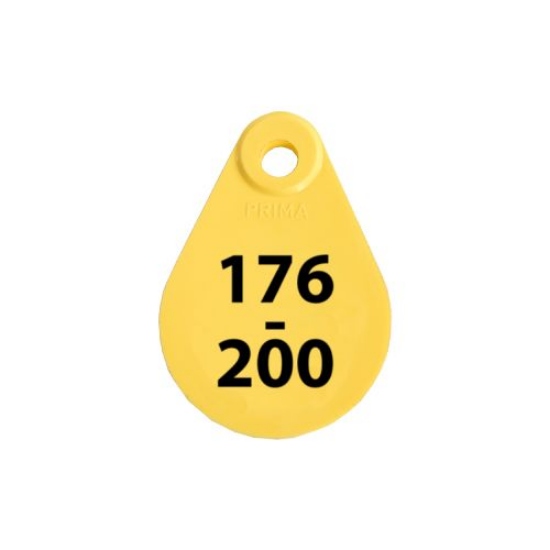 Afbeeldingen van Nekplaatje geel 176-200