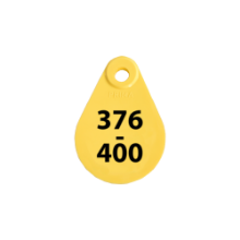 Afbeeldingen van Nekplaatje geel 376-400