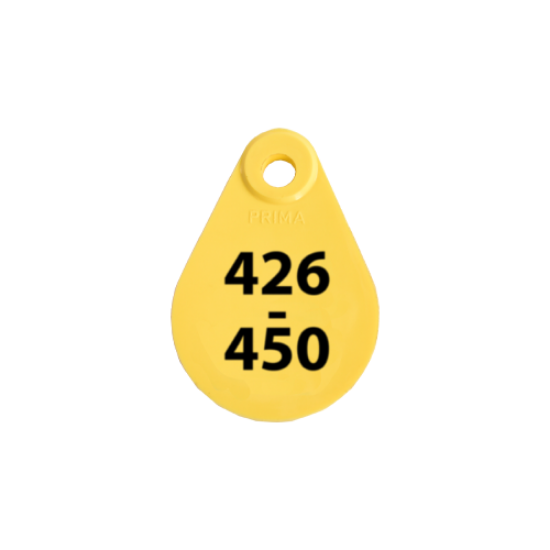 Afbeeldingen van Nekplaatje geel 426-450
