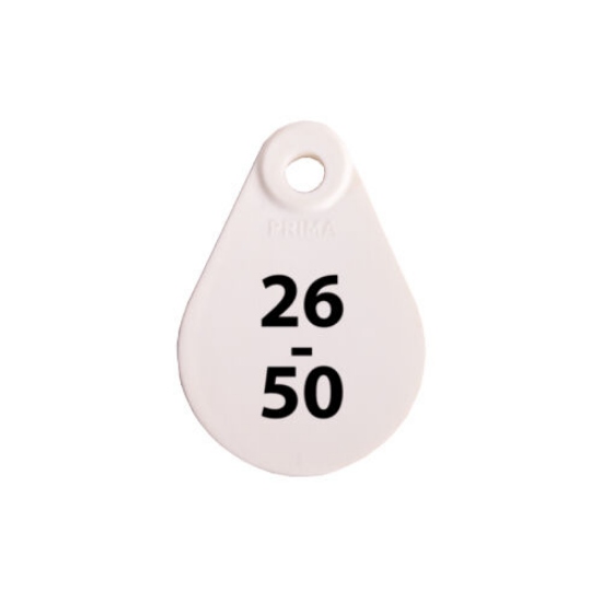 Afbeeldingen van Nekplaatje wit 26-50