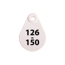 Afbeeldingen van Nekplaatje wit 126-150