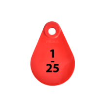 Afbeeldingen van Nekplaatje rood 1-25