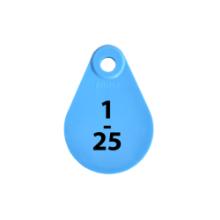 Afbeeldingen van Nekplaatje blauw 1-25
