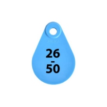 Afbeeldingen van Nekplaatje blauw 26-50