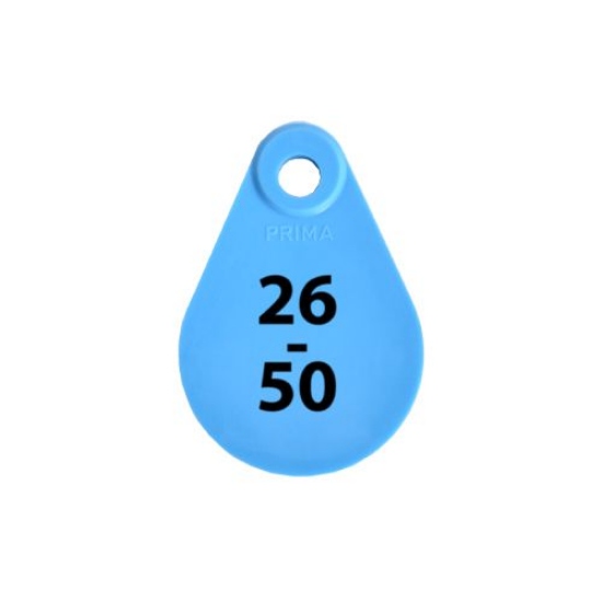 Afbeeldingen van Nekplaatje blauw 26-50