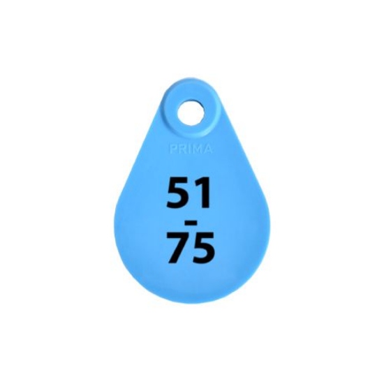 Afbeeldingen van Nekplaatje blauw 51-75