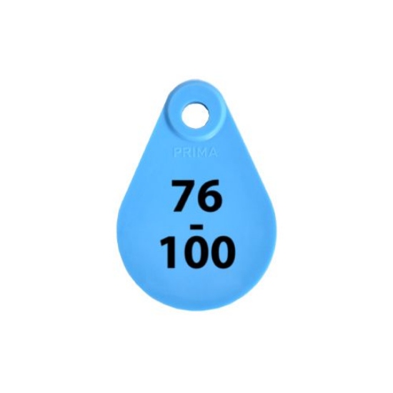 Afbeeldingen van Nekplaatje blauw 76-100