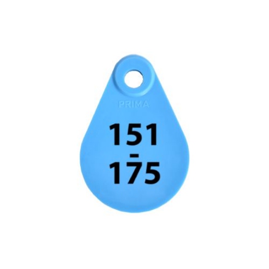 Afbeeldingen van Nekplaatje blauw 151-175