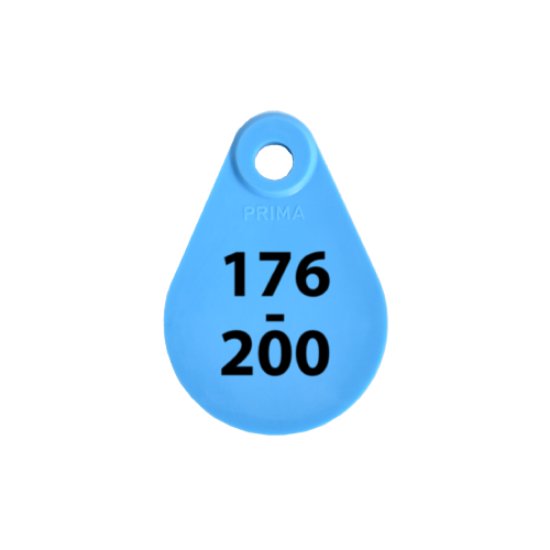 Afbeeldingen van Nekplaatje blauw 176-200