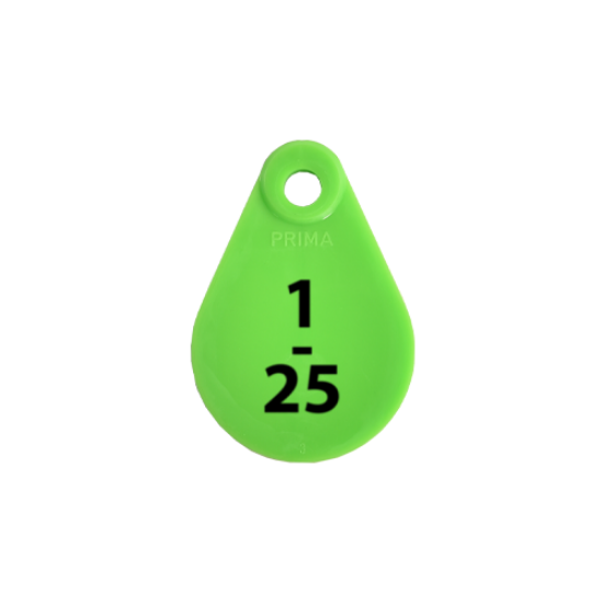 Afbeeldingen van Nekplaatje groen 1-25