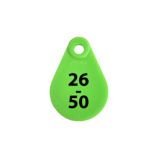 Afbeeldingen van Nekplaatje groen 26-50