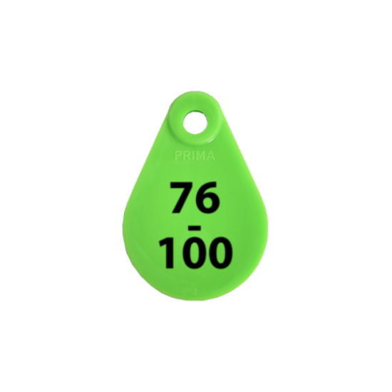 Afbeeldingen van Nekplaatje groen 76-100
